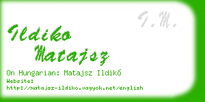 ildiko matajsz business card