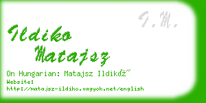 ildiko matajsz business card